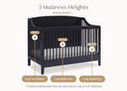 Midnight Grey (1360) 13-Campbell 6-in-1 Convertible Crib