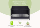 Midnight Grey (1360) 12-Campbell 6-in-1 Convertible Crib