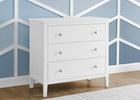 Bianca White (130) 1-Campbell 3 Drawer Dresser with Interlocking Drawers