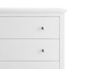 Bianca White (130) 5-Campbell 3 Drawer Dresser with Interlocking Drawers