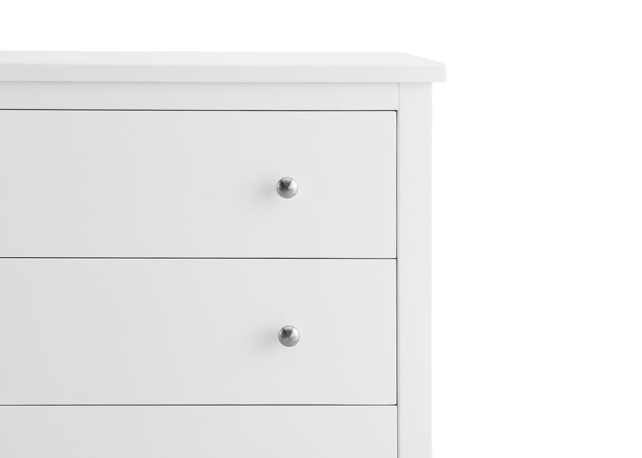 Bianca White (130) 5-Campbell 3 Drawer Dresser with Interlocking Drawers