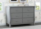 Grey (026) 1-Canton / Eclipse 6 Drawer Dresser with Interlocking Drawers