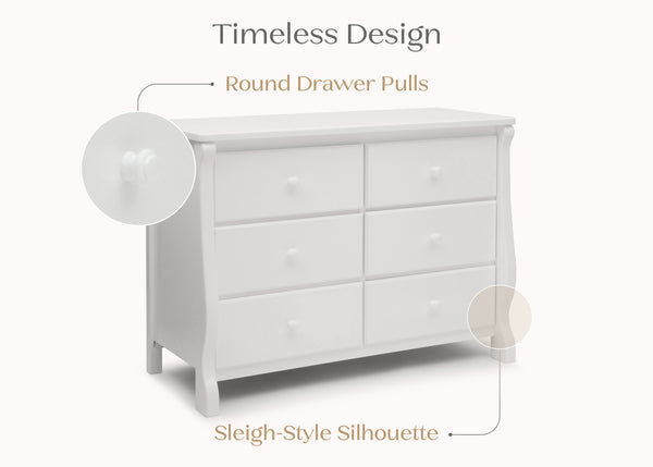 Canton / Eclipse 6 Drawer Dresser with Interlocking Drawers