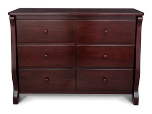 Espresso Cherry (205) 6-Canton / Eclipse 6 Drawer Dresser with Interlocking Drawers