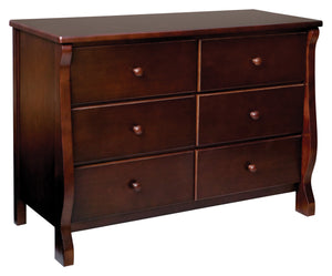 Black Cherry Espresso (607) 8-Canton / Eclipse 6 Drawer Dresser with Interlocking Drawers