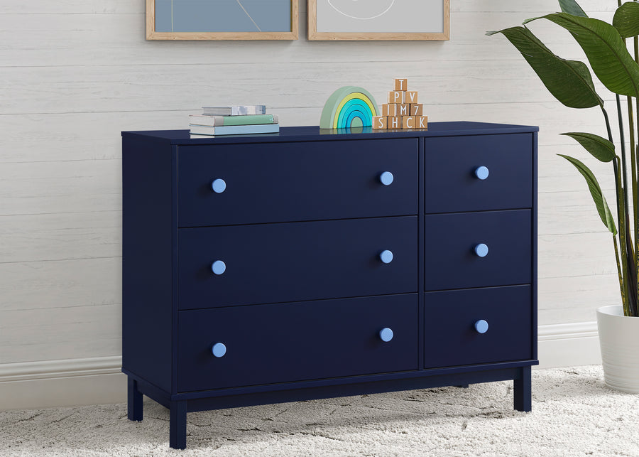 Navy with Light Blue (1476) 18-babyGap Legacy 6 Drawer Dresser