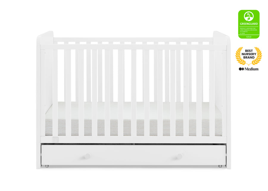Bianca White (130) 10-babyGap Graham 4-in-1 Convertible Crib with Storage Drawer