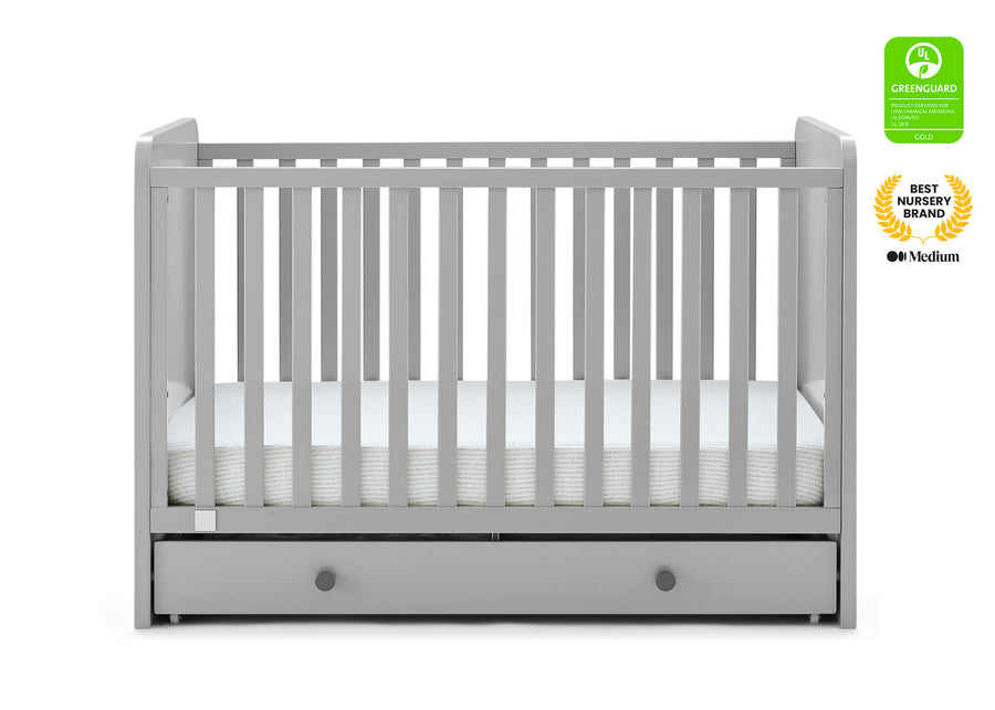 Grey with Dark Grey (1478) 18-babyGap Graham 4-in-1 Convertible Crib with Storage Drawer