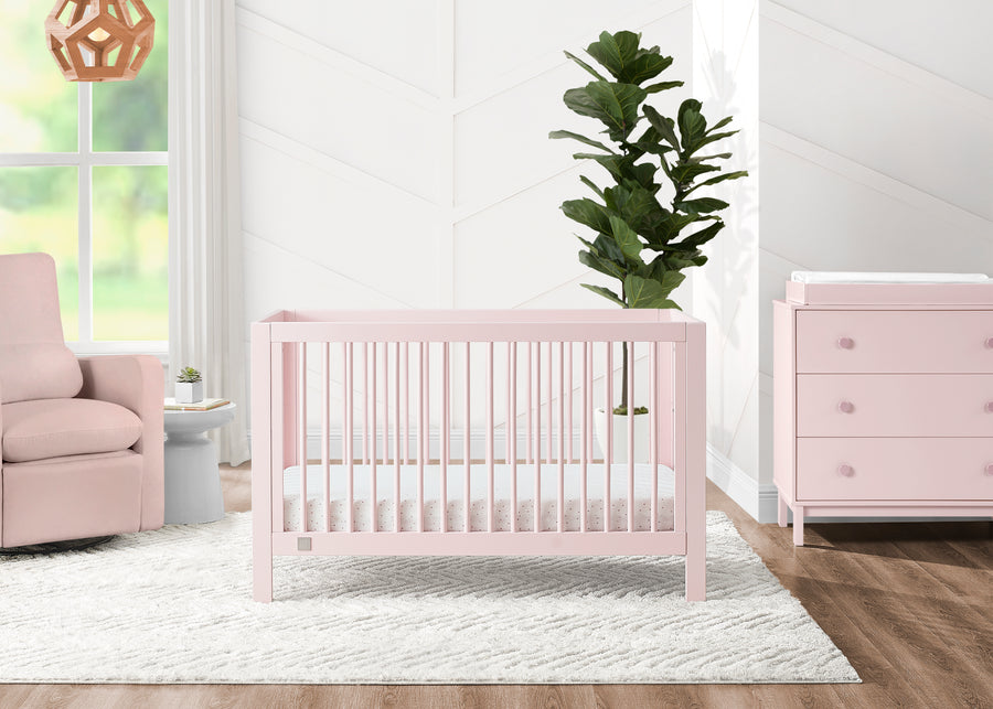 Blush Pink (1379) 8-babyGap Charlie 6-in-1 Convertible Crib