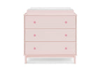 Pink dresser with white top on a white background 26-babyGap Legacy 3 Drawer Dresser with Interlocking Drawers