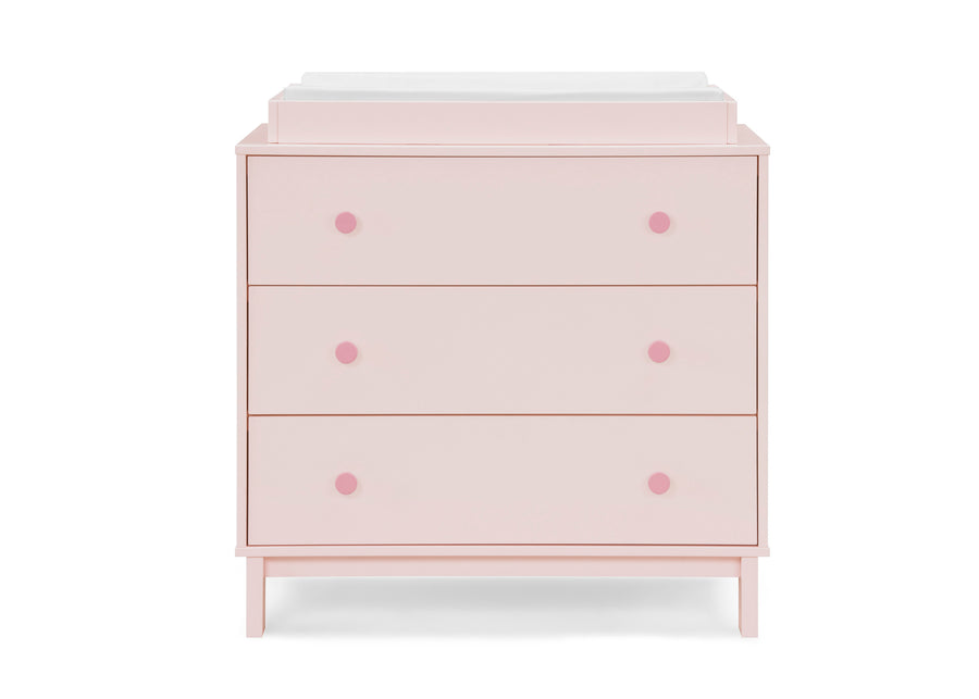 Blush Pink with Dark Pink (1480) 3-babyGap Legacy 3 Drawer Dresser