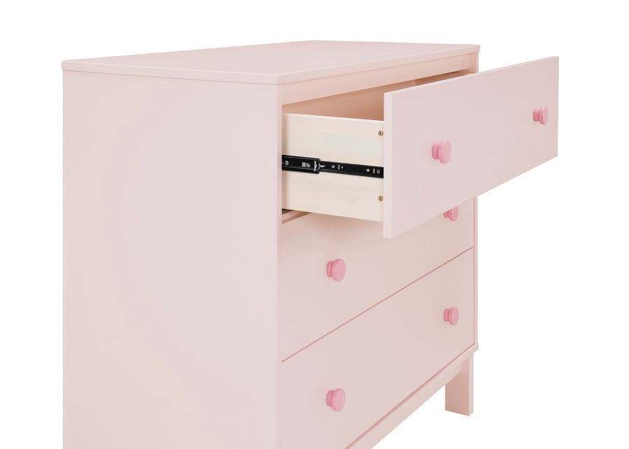 Blush Pink with Dark Pink (1480) 5-babyGap Legacy 3 Drawer Dresser
