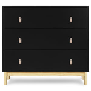 DCB: Ebony with Natural (1482) 14-babyGap Legacy 3 Drawer Dresser with Leather Pulls