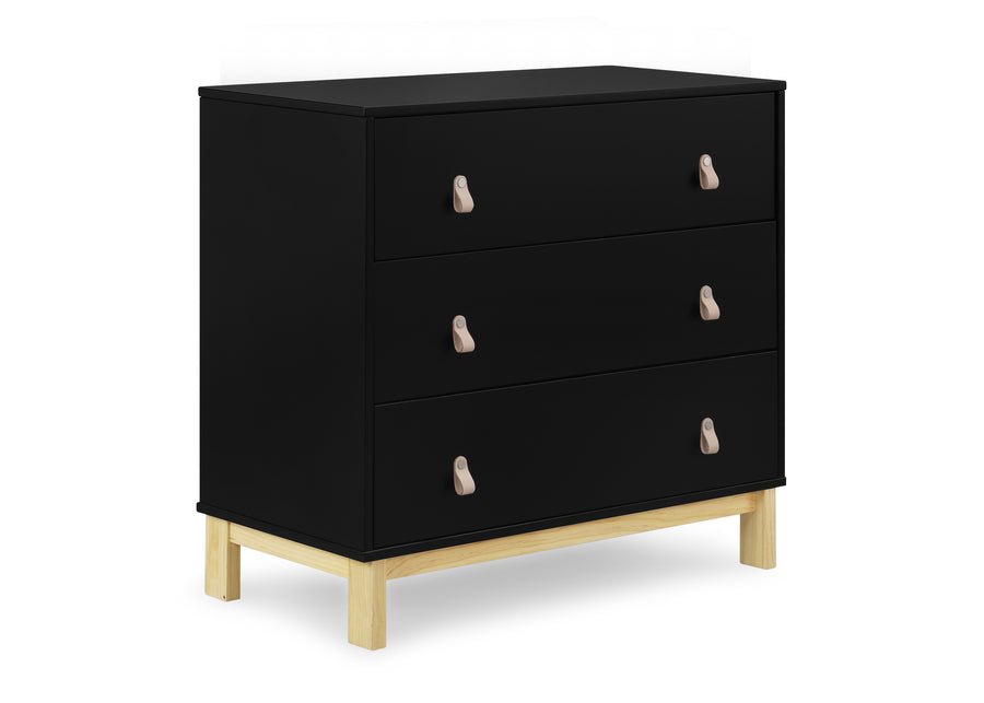 Ebony with Natural (1482) 14-babyGap Legacy 3 Drawer Dresser with Leather Pulls