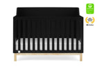 Black crib with a white mattress on a white background 12-babyGap Oxford 6-in-1 Convertible Crib