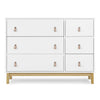 DCB: Bianca White with Natural (123) 24-babyGap Legacy 6 Drawer Dresser with Leather Pulls and Interlocking Drawers