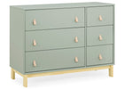 Sage Green with Natural (377) 6-babyGap Legacy 6 Drawer Dresser with Leather Pulls and Interlocking Drawers