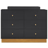 DCB:Midnight Grey with Acorn (1510) 14-James 6 Drawer Dresser with Changing Top and Interlocking Drawers