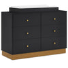 DCB: Midnight Grey with Acorn (1510) 7-James 6 Drawer Dresser with Interlocking Drawers