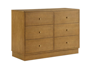 Acorn (755) 4-James 6 Drawer Dresser with Changing Top and Interlocking Drawers