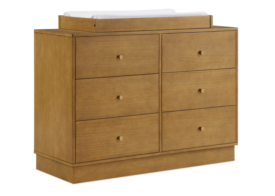 Acorn (755) 18-James 6 Drawer Dresser with Changing Top and Interlocking Drawers
