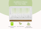 Bianca White with Acorn (1509) 4-James Acrylic 4-in-1 Convertible Crib