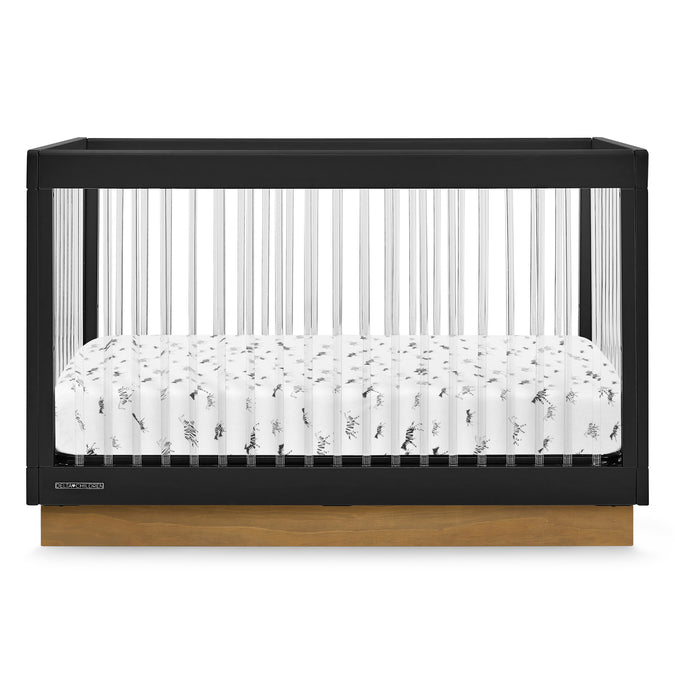 DCB: Midnight Grey with Acorn (1510) 31-James Acrylic 4-in-1 Convertible Crib
