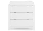 Bianca White (130) 7-Cassie 3 Drawer Dresser with Changing Top
