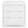 DCB: Bianca White (130) 15-Cassie 3 Drawer Dresser with Changing Top
