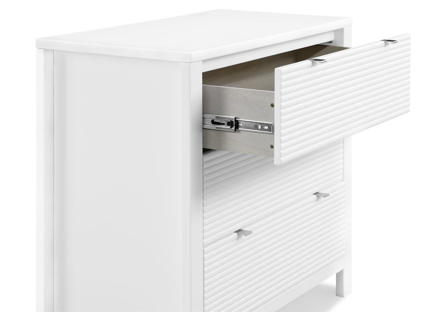 Bianca White (130) 4-Cassie 3 Drawer Dresser with Changing Top
