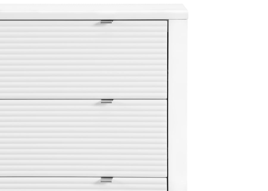 Bianca White (130) 5-Cassie 3 Drawer Dresser with Changing Top