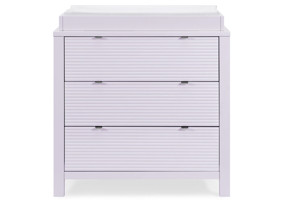 Lilac (539) 13-Cassie 3 Drawer Dresser with Changing Top