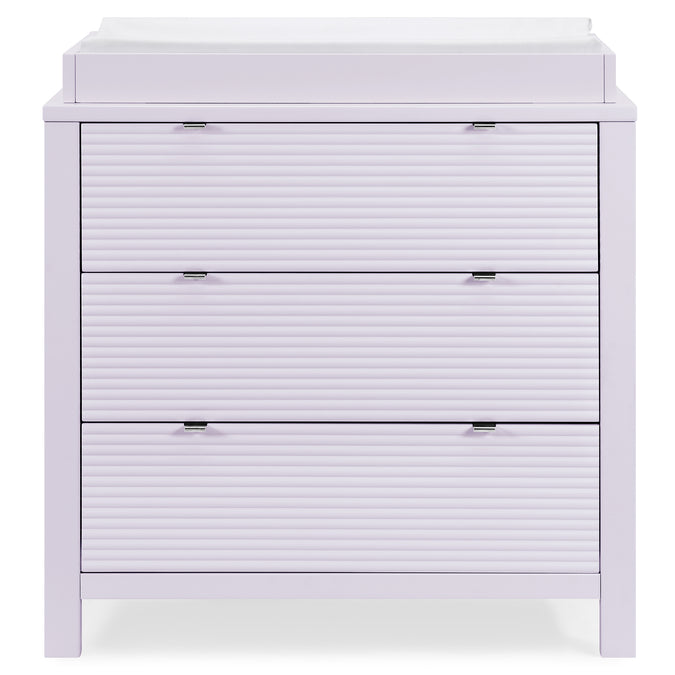 DCB:Lilac (539) 14-Cassie 3 Drawer Dresser with Changing Top