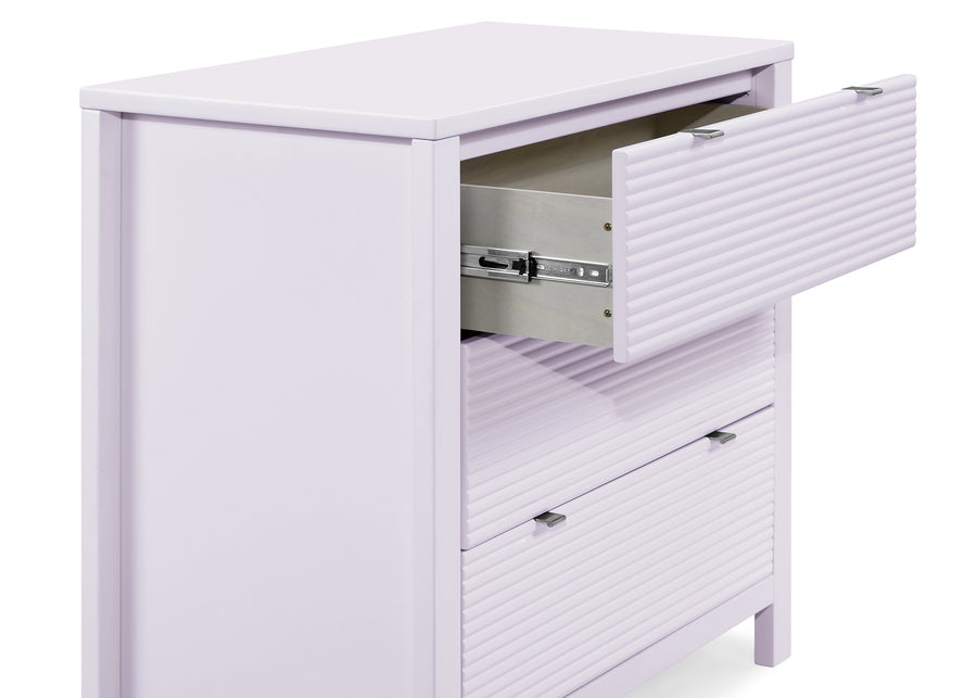Lilac (539) 11-Cassie 3 Drawer Dresser with Changing Top
