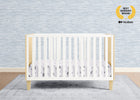 Natural with Bianca White (1512) 30-Sonny 4-in-1 Convertible Crib