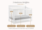 Bianca White (130) 5-Brooks 6-in-1 Convertible Crib