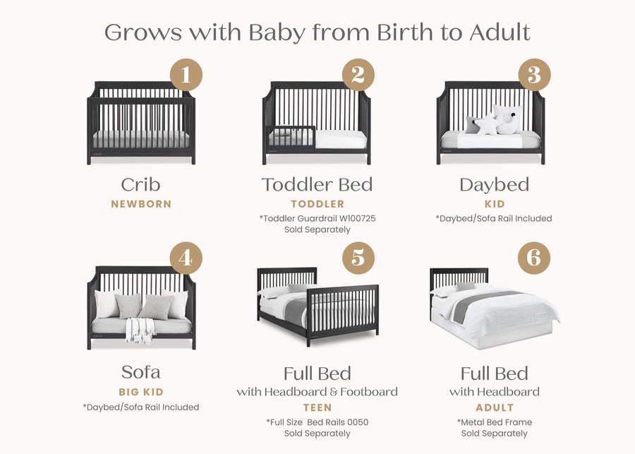 Brooks 6-in-1 Convertible Crib 30-Brooks 6-in-1 Convertible Crib