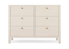 Soft Beige (1560) 39-Brooks 6 Drawer Dresser with Interlocking Drawers