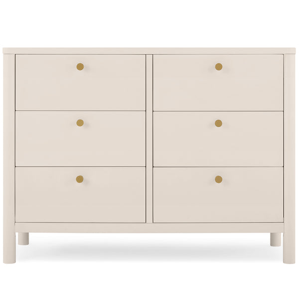 white christmas dresses Augusta Double Dresser, Superior Top, Hairpin Legs, Four Drawers Beige Primary Living Space Modern Particle Board main image 0