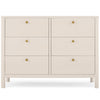 DCB: Soft Beige (1560) 43-Brooks 6 Drawer Dresser with Interlocking Drawers