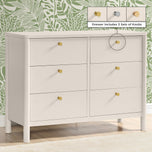 Brooks 6 Drawer Dresser with Interlocking Drawers