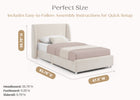 Ivory (1556) 15-Olivia Upholstered Twin Bed