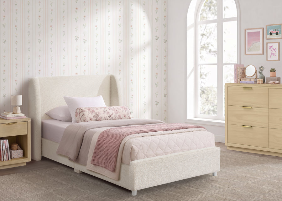 Ivory (1556) 10-Olivia Upholstered Twin Bed