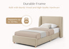 Light Camel (1584) 4-Olivia Upholstered Twin Bed