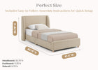 Light Camel (1584) 6-Olivia Upholstered Twin Bed