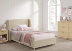 Light Camel (1584) 1-Olivia Upholstered Twin Bed