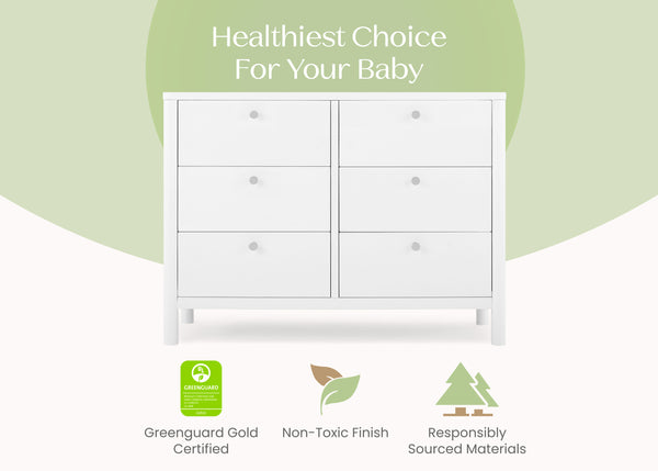 Brooks 6 Drawer Dresser with Interlocking Drawers | Delta Children Brooks 6 Drawer Dresser with Interlocking Drawers | Delta Children