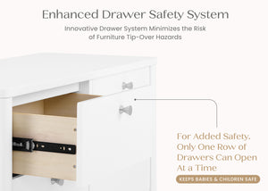 Bianca White (130) 8-Brooks 6 Drawer Dresser with Interlocking Drawers