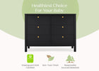 Midnight Grey (1360) 4-Brooks 6 Drawer Dresser with Interlocking Drawers