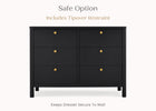 Midnight Grey (1360) 8-Brooks 6 Drawer Dresser with Interlocking Drawers